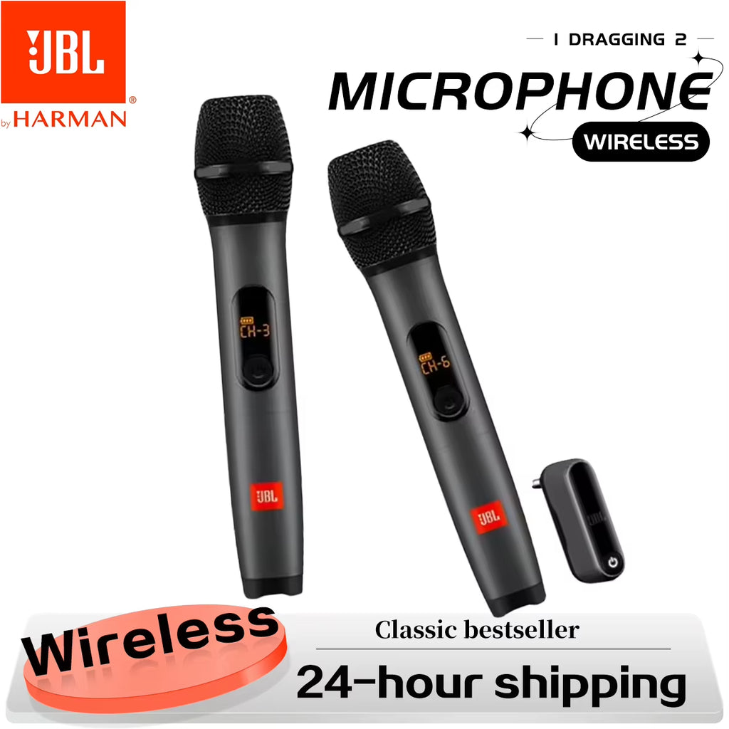 100% Original  One to Two Wireless Microphone Microphone Microphone UHF Dual Channel Transmitter Home KTV Stage DJ