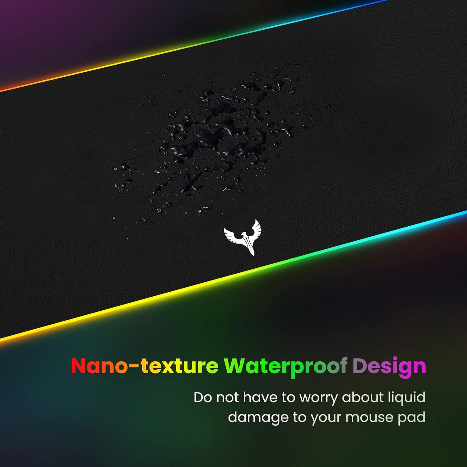 Extra Large RGB Gaming Mouse Pad-14 Light Modes, Extended Soft LED Mouse Pad, Anti-Slip Rubber Base, Computer Keyboard Mousepad Mat (31.5 X 12 Inch)