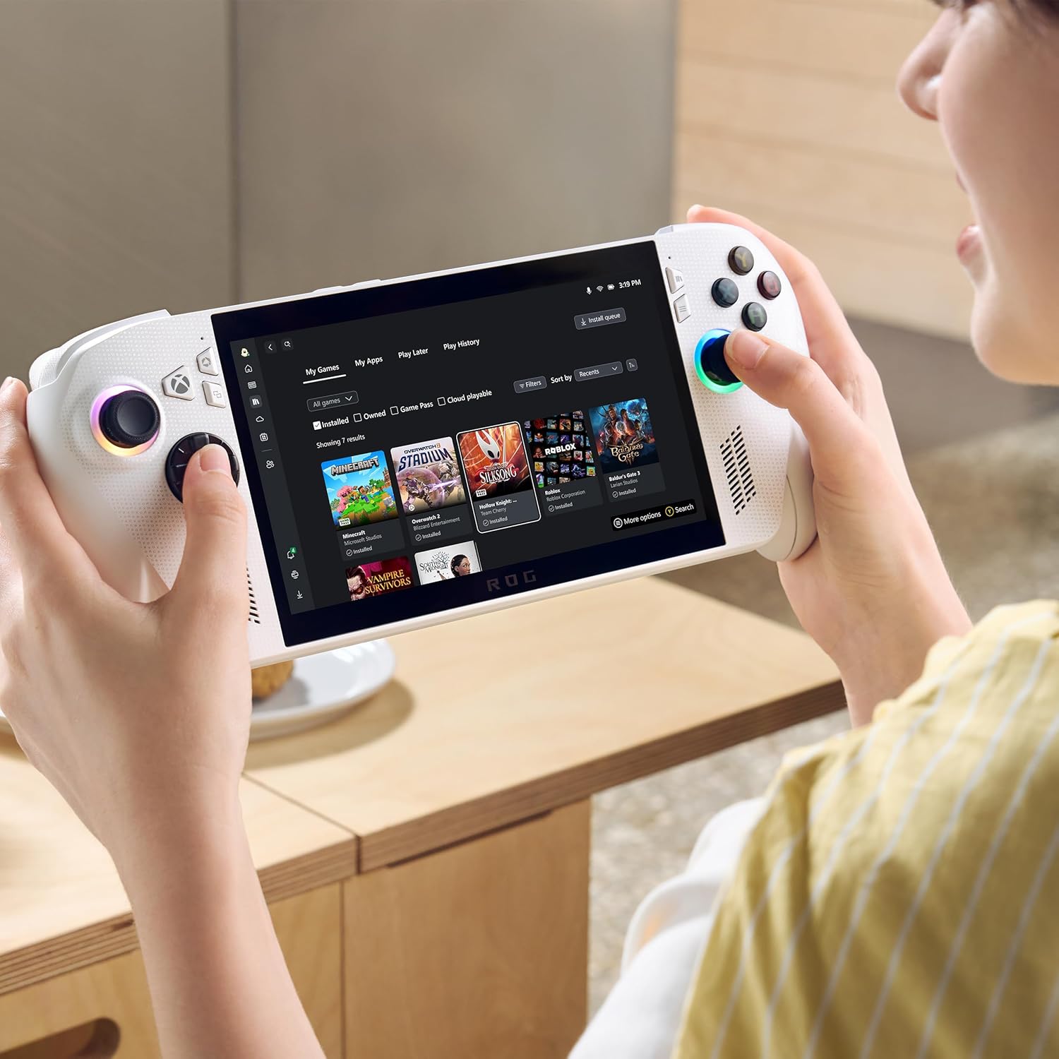 ROG Xbox Ally – 7” 1080P 120Hz Touchscreen Gaming Handheld, 3-Month Xbox Game Pass Premium Included, AMD Ryzen Z2 A, 16GB RAM, 512GB SSD, White