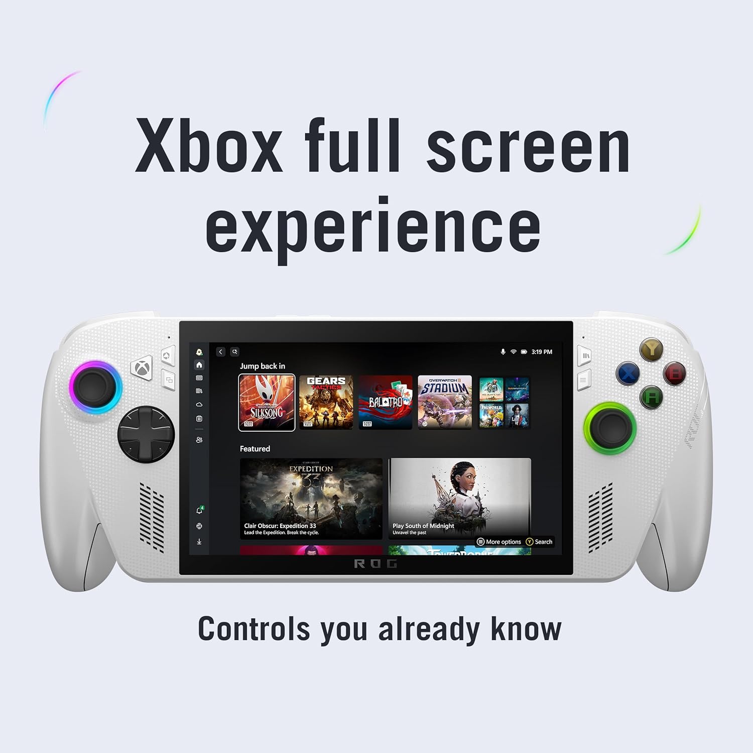 ROG Xbox Ally – 7” 1080P 120Hz Touchscreen Gaming Handheld, 3-Month Xbox Game Pass Premium Included, AMD Ryzen Z2 A, 16GB RAM, 512GB SSD, White