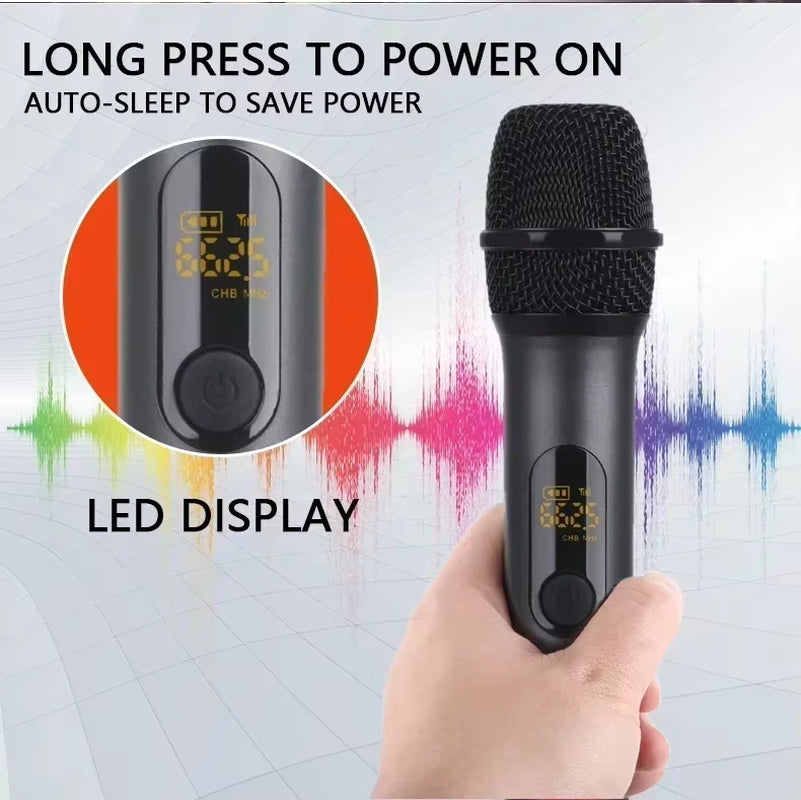 100% Original  One to Two Wireless Microphone Microphone Microphone UHF Dual Channel Transmitter Home KTV Stage DJ