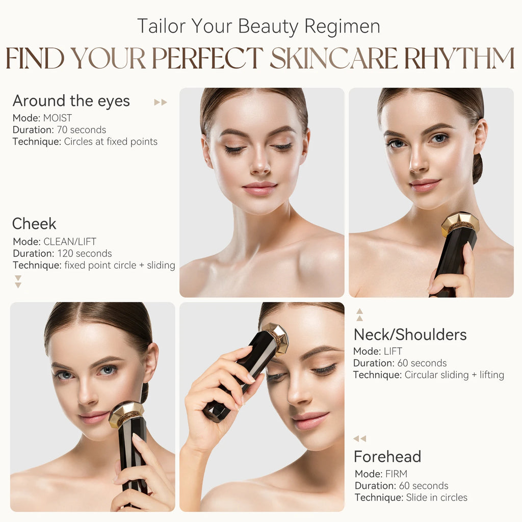 ANLAN Multifunction Skincare Device Pro 18K Gold Face Radio Frequency With Hot Cold EMS Facial Lifting Beauty Skin Care Massager