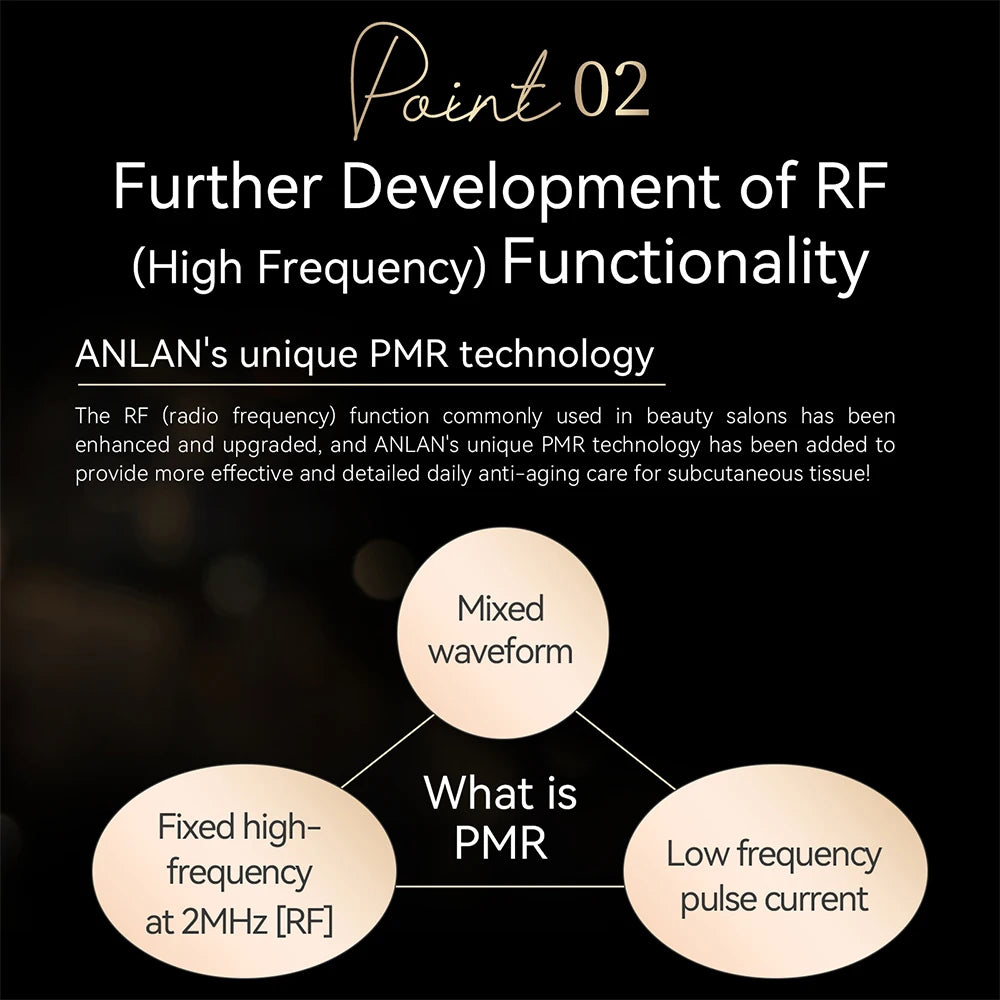 ANLAN Multifunction Skincare Device Pro 18K Gold Face Radio Frequency With Hot Cold EMS Facial Lifting Beauty Skin Care Massager