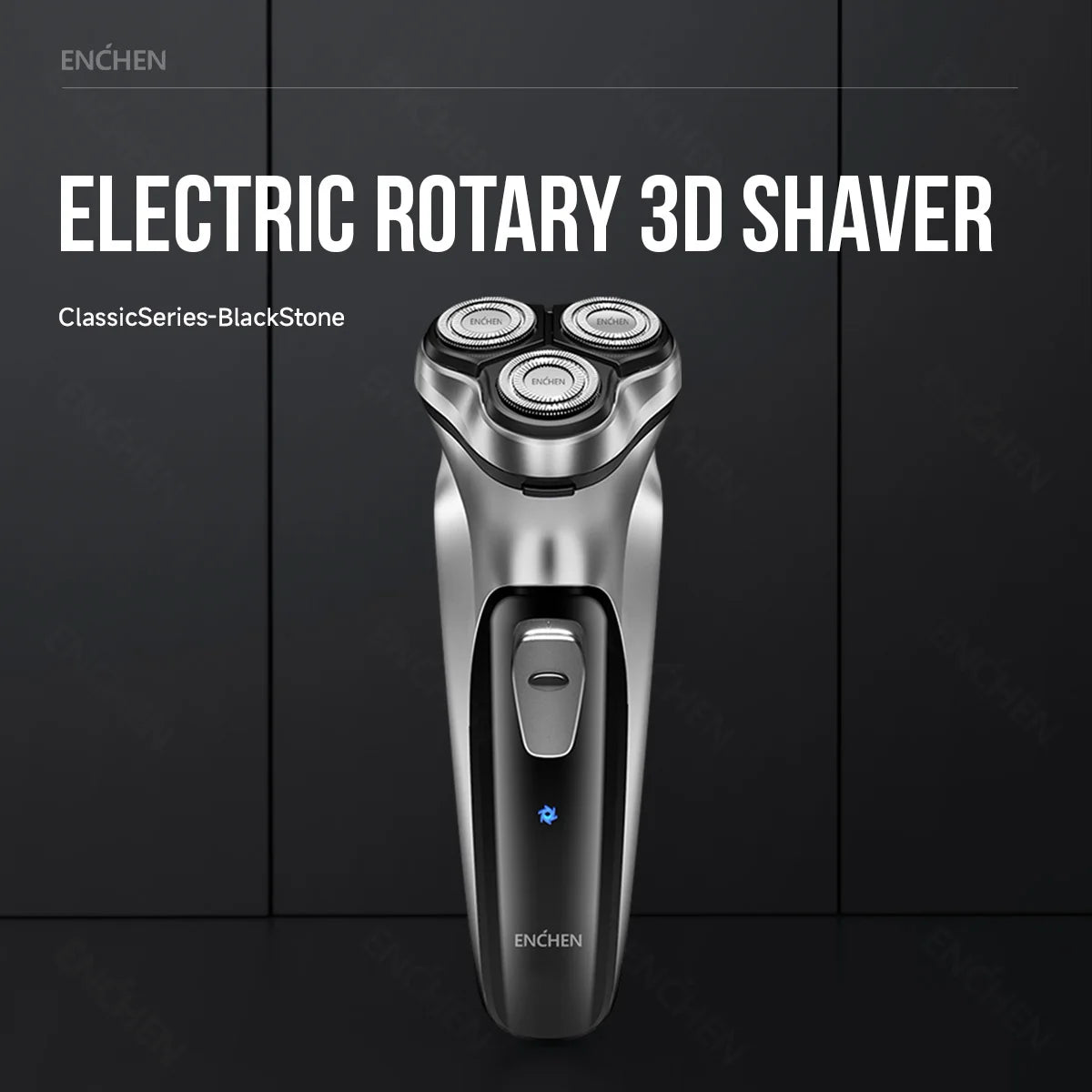 ENCHEN Blackstone Electrical Rotary Shaver for Men 3D Floating Blade Washable Type-C USB Rechargeable Shaving Beard Machine