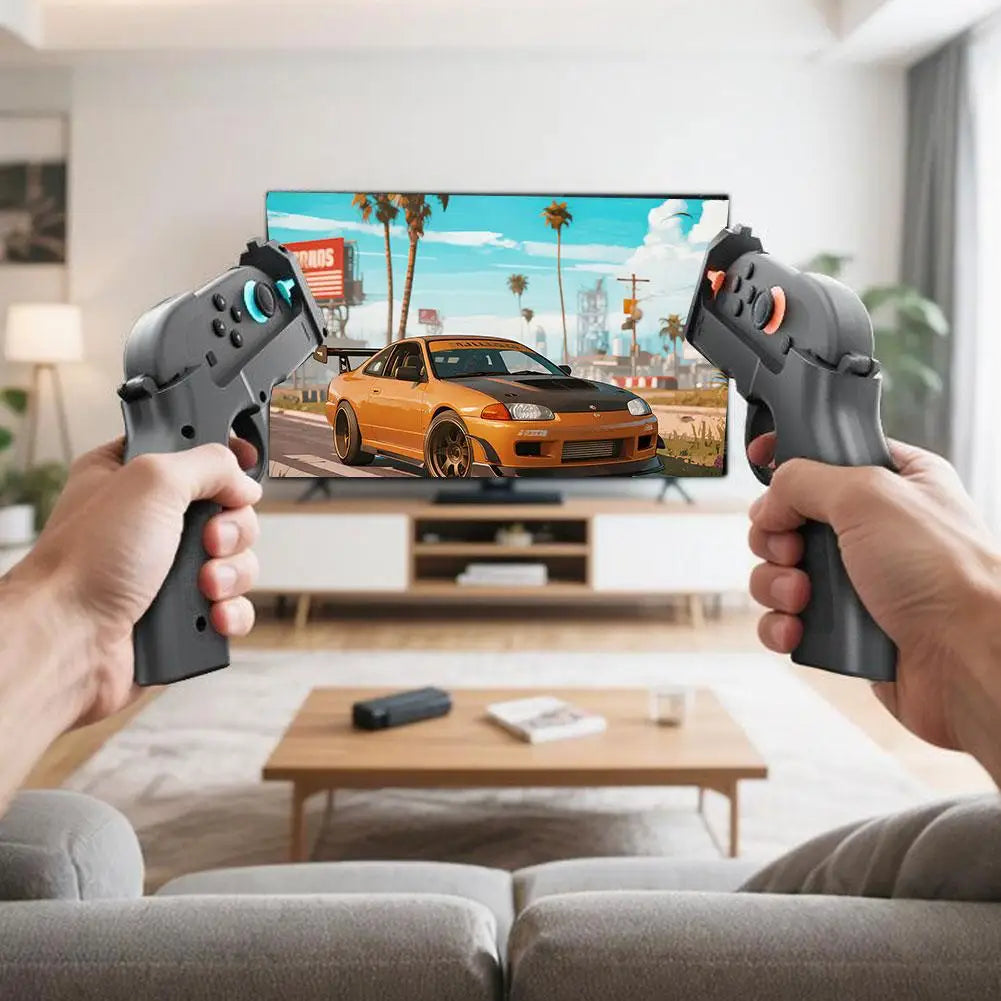 For Switch 2 Left and Right Controller Gaming Stock 2Pcs Gaming Gun Shooting Gunstock Hand Grip Universal design Game Accessory