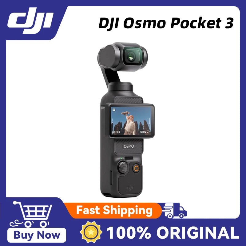 DJI Osmo Pocket 3 Pocket-Sized Vlogging Camera 1-Inch CMOS &4K/120fps 3-Axis Gimbal Mechanical Stabilization Original In Stock