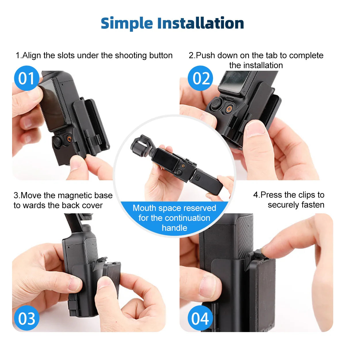 Multifuctional Magnetic Bracket Mount Compatible with Dji Osmo Pocket 3 Expansion Adapter Magnet Steering Holder Bracket Pocket3