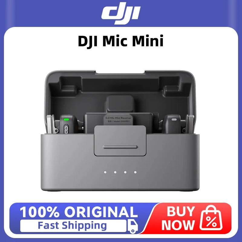 DJI Mic Mini High-Quality Audio With Stable Transmission 48-Hour Operation w/Case Two-Level Active Noise Cancelling NEW Original