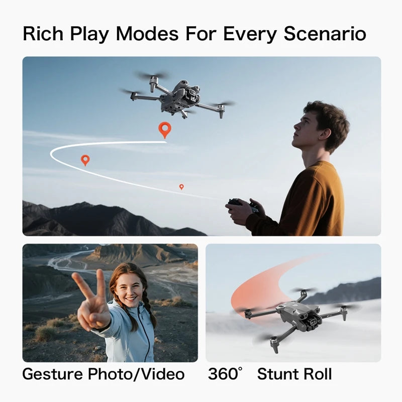 GT50 RC Drone 8K HD Aerial Photography Remote Control Aircraft Dual Camera WIFI GPS Three Sided Obstacle Avoidance Quadcopter