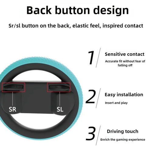 2PCS Steering Wheel for Switch 2 Joy Con Controller Switch2 Joycon 2 Racing Wheel Hand Grip for Mario Kart World 8 Deluxe