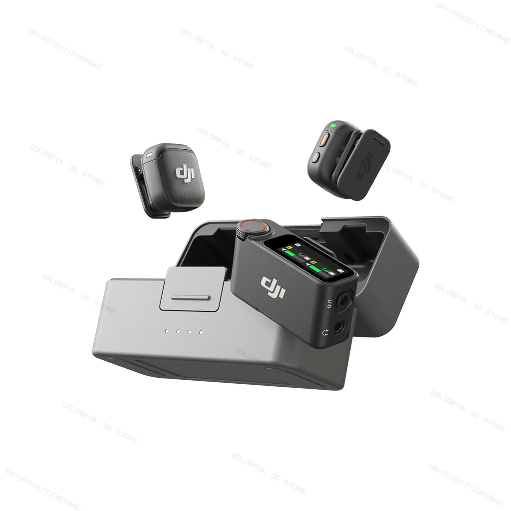 Original  Mic 3 Wireless Lavalier Mic 1TX 1RX 2TX 1RX Kit with Charging Case Adaptive Gain Control&Dual Band for Vlog
