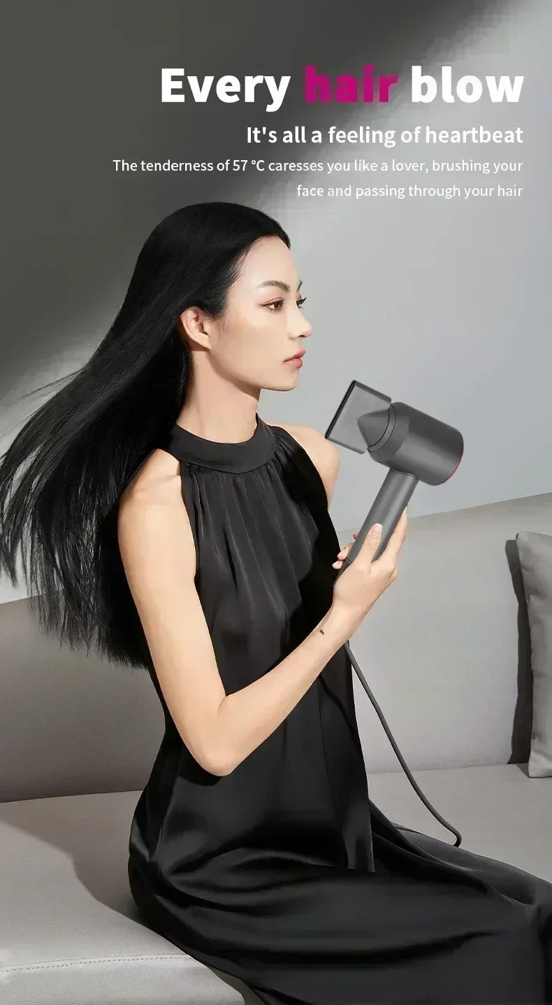 5 in 1 Professional Hair Dryer, with Hot and Cold Air Functionality - Lightweight and Thermostatic Styling Tool for Smooth Hair