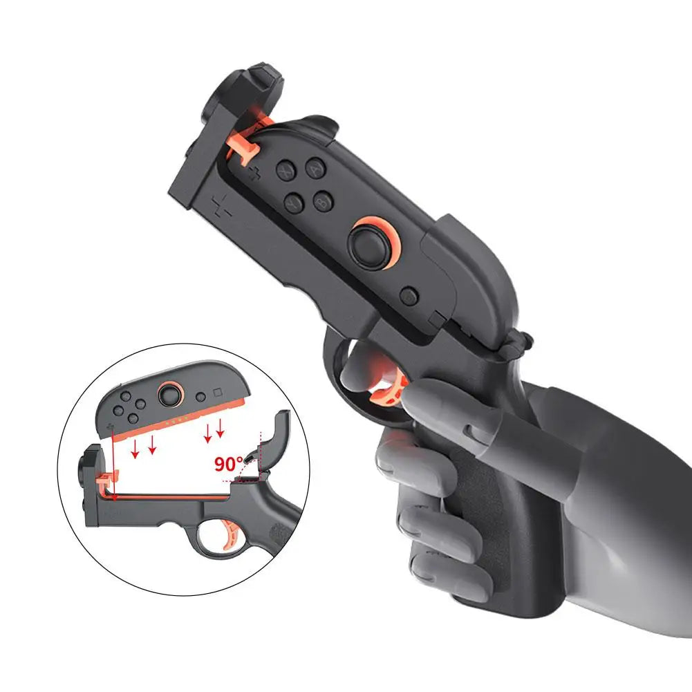 For Switch 2 Left and Right Controller Gaming Stock 2Pcs Gaming Gun Shooting Gunstock Hand Grip Universal design Game Accessory