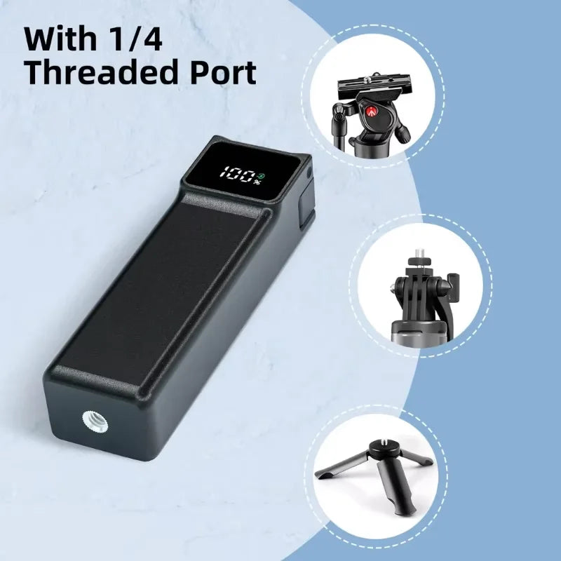 Battery Handle for DJI osmo Pocket 3,Extended Accessories Battery Handle 5000mAh Mobile Power with MINI Tripod
