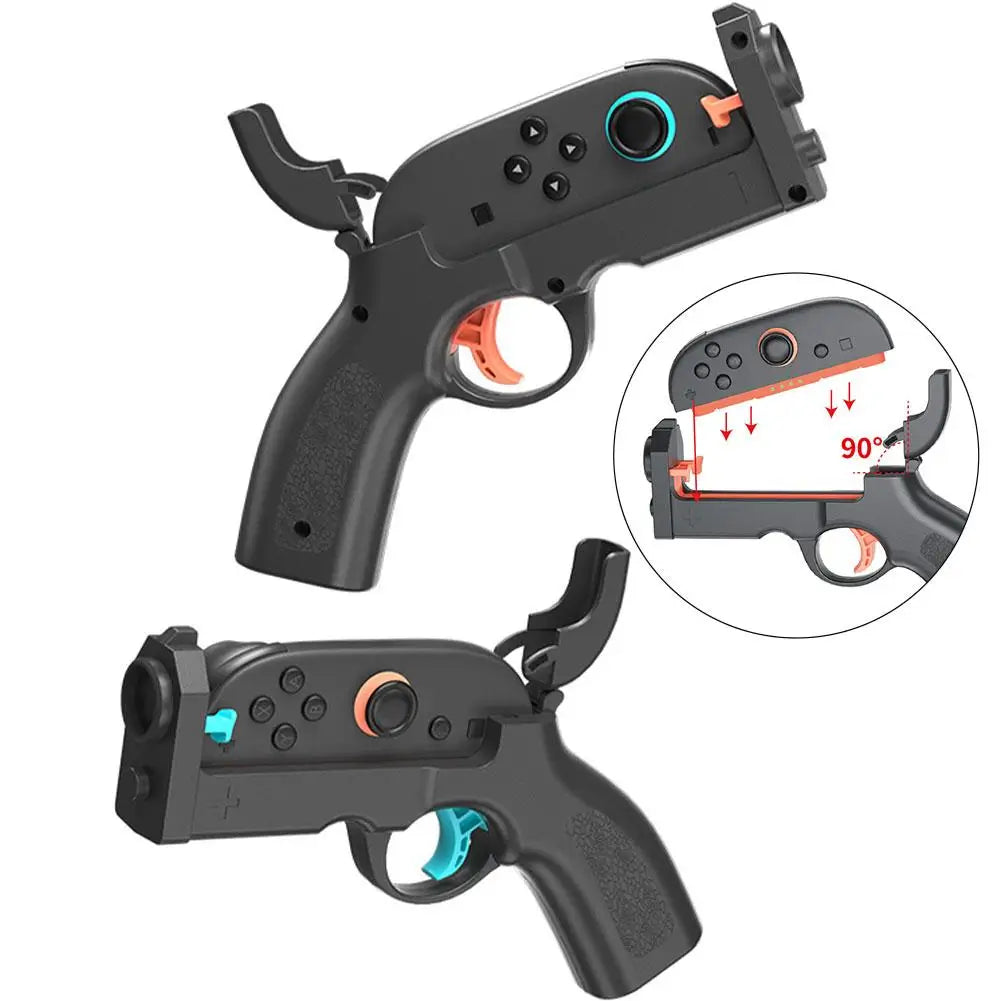 For Switch 2 Left and Right Controller Gaming Stock 2Pcs Gaming Gun Shooting Gunstock Hand Grip Universal design Game Accessory