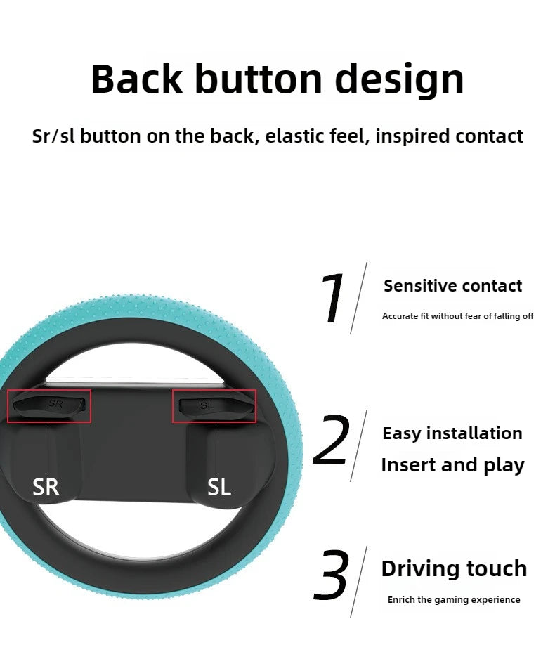 2PCS Steering Wheel for Switch 2 Joy Con Controller Switch2 Joycon 2 Racing Wheel Hand Grip for Mario Kart World 8 Deluxe
