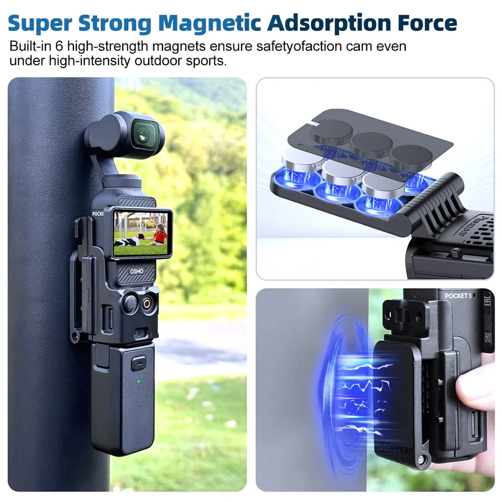 Multifuctional Magnetic Bracket Mount Compatible with Dji Osmo Pocket 3 Expansion Adapter Magnet Steering Holder Bracket Pocket3