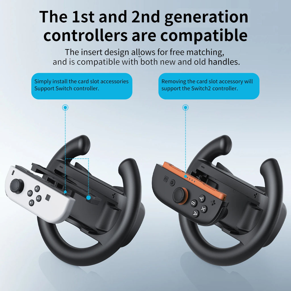 HONCAM Universal Racing Wheel Stand for Switch & Switch2 Joycon Game Wheel Controller with Secure Suction cup base for NS2 acces