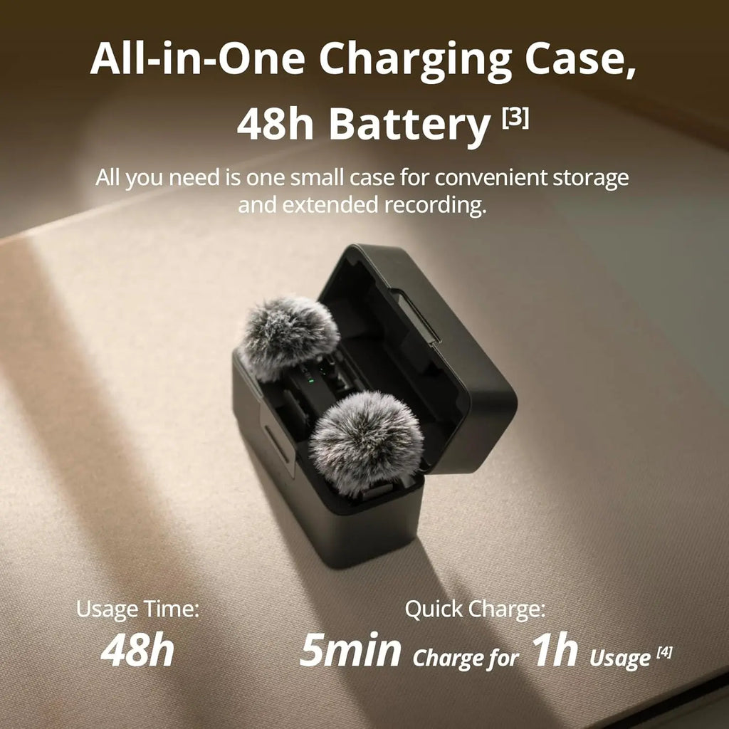 DJI Mic Mini Wireless Microphone with Intelligent Noise Cancelling High-Quality Audio With Stable Transmission