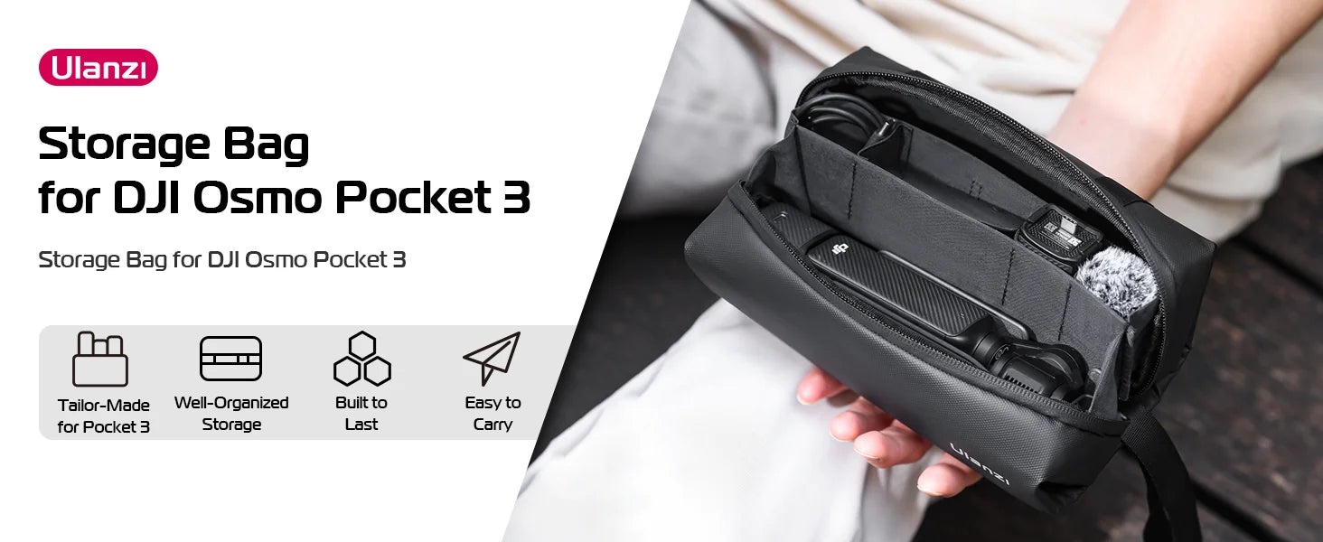Ulanzi LM001 Pocket 3 Magnetic Mini Led Light Waterproof Video Light for DJI Osmo Pocket 3 for Vlogging Live 500mah Rechargeable