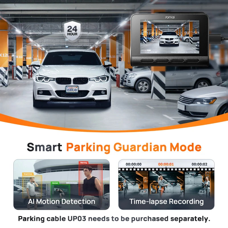 New 70mai Dash Cam A810S 4K HDR GPS ADAS Auto Record Dual-Channel Motion Detection 4G LTE Support Car DVR 70mai A810S 70mai A810