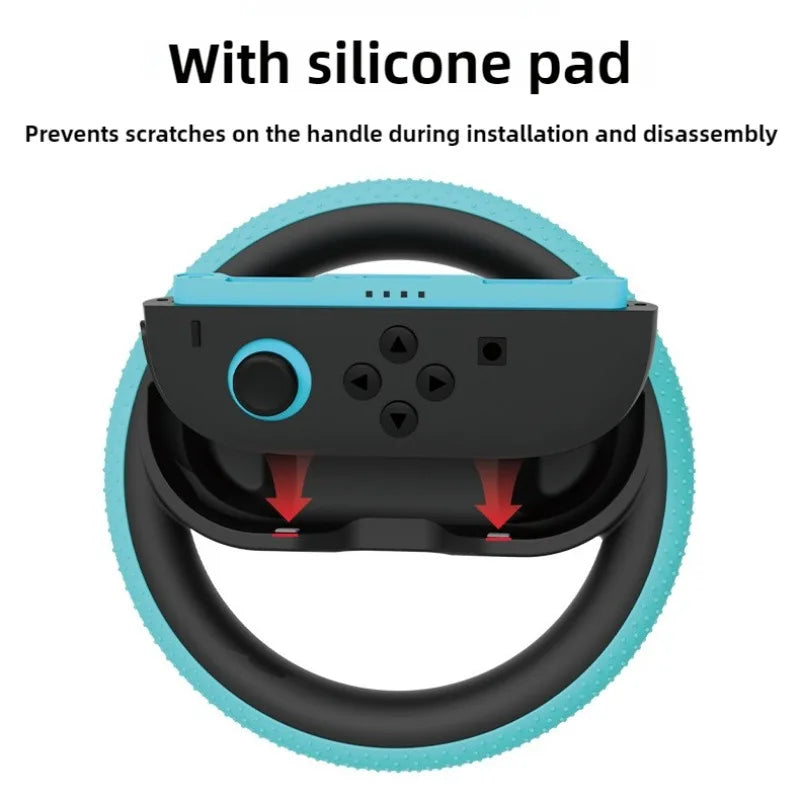 2PCS Steering Wheel for Switch 2 Joy Con Controller Switch2 Joycon 2 Racing Wheel Hand Grip for Mario Kart World 8 Deluxe