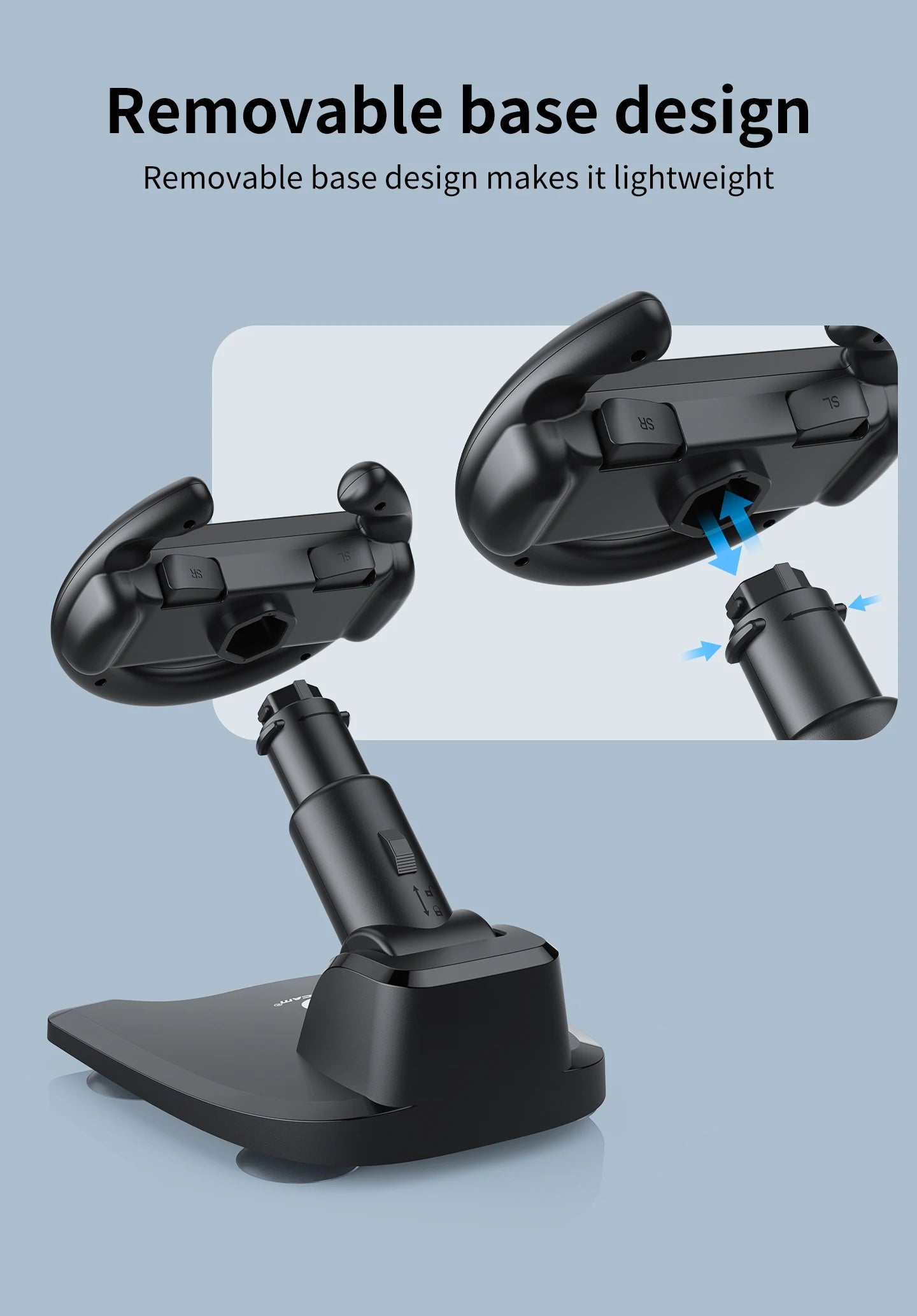 HONCAM Universal Racing Wheel Stand for Switch & Switch2 Joycon Game Wheel Controller with Secure Suction cup base for NS2 acces