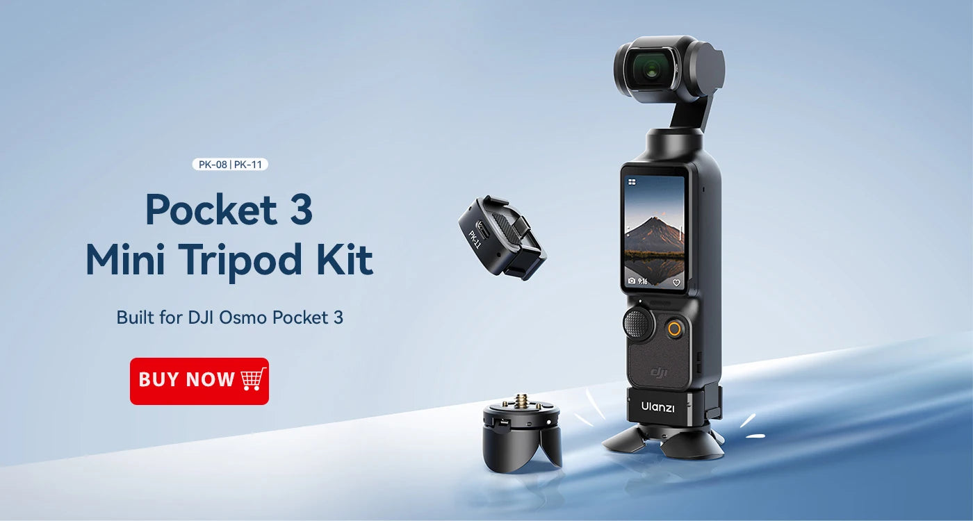 Ulanzi LM001 Pocket 3 Magnetic Mini Led Light Waterproof Video Light for DJI Osmo Pocket 3 for Vlogging Live 500mah Rechargeable