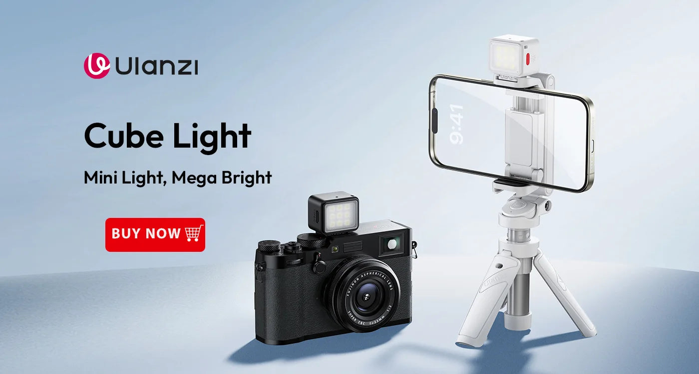 Ulanzi LM001 Pocket 3 Magnetic Mini Led Light Waterproof Video Light for DJI Osmo Pocket 3 for Vlogging Live 500mah Rechargeable