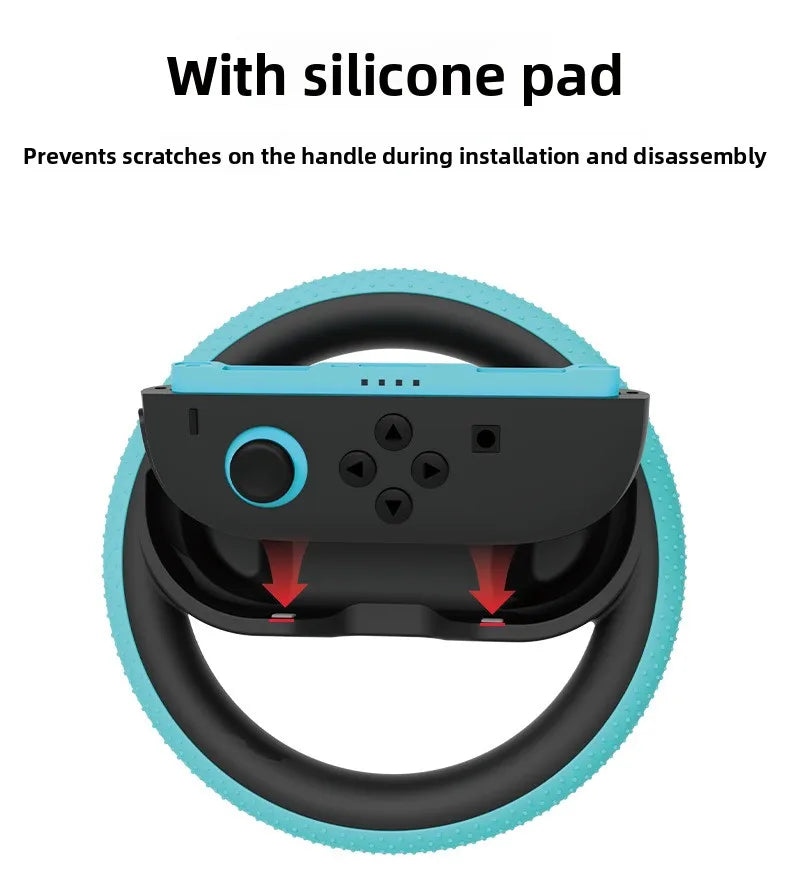 2PCS Steering Wheel for Switch 2 Joy Con Controller Switch2 Joycon 2 Racing Wheel Hand Grip for Mario Kart World 8 Deluxe