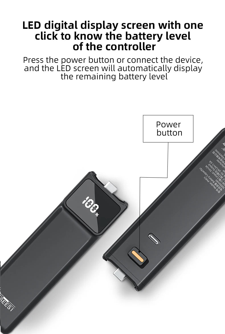 Battery Handle for DJI osmo Pocket 3,Extended Accessories Battery Handle 5000mAh Mobile Power with MINI Tripod