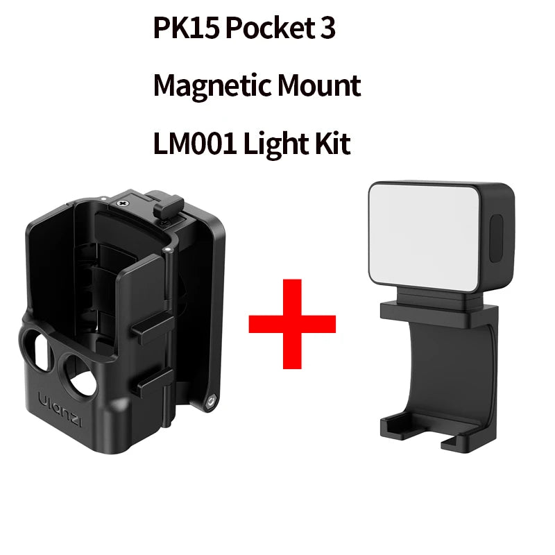 Ulanzi LM001 Pocket 3 Magnetic Mini Led Light Waterproof Video Light for DJI Osmo Pocket 3 for Vlogging Live 500mah Rechargeable