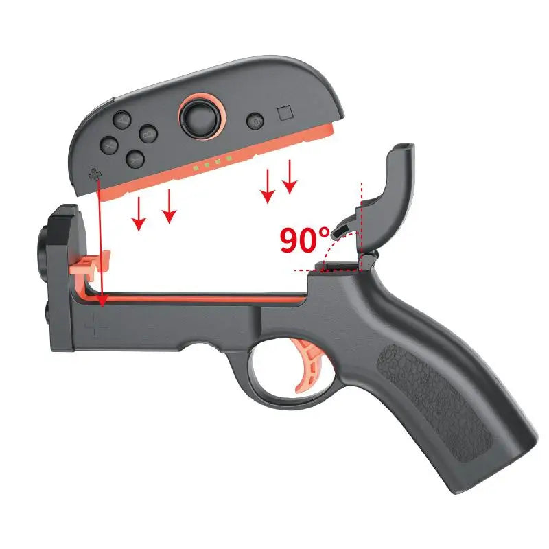 For Switch 2 Left and Right Controller Gaming Stock 2Pcs Gaming Gun Shooting Gunstock Hand Grip Universal design Game Accessory