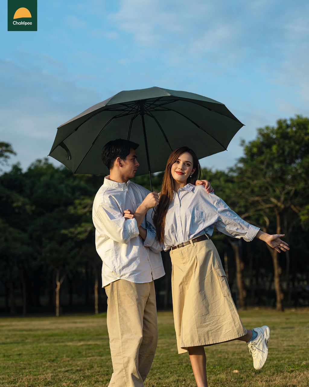 Inverted Umbrella,Large Automatic Reverse Windproof Compact Umbrella,114Cm Span-10 Ribs,Green