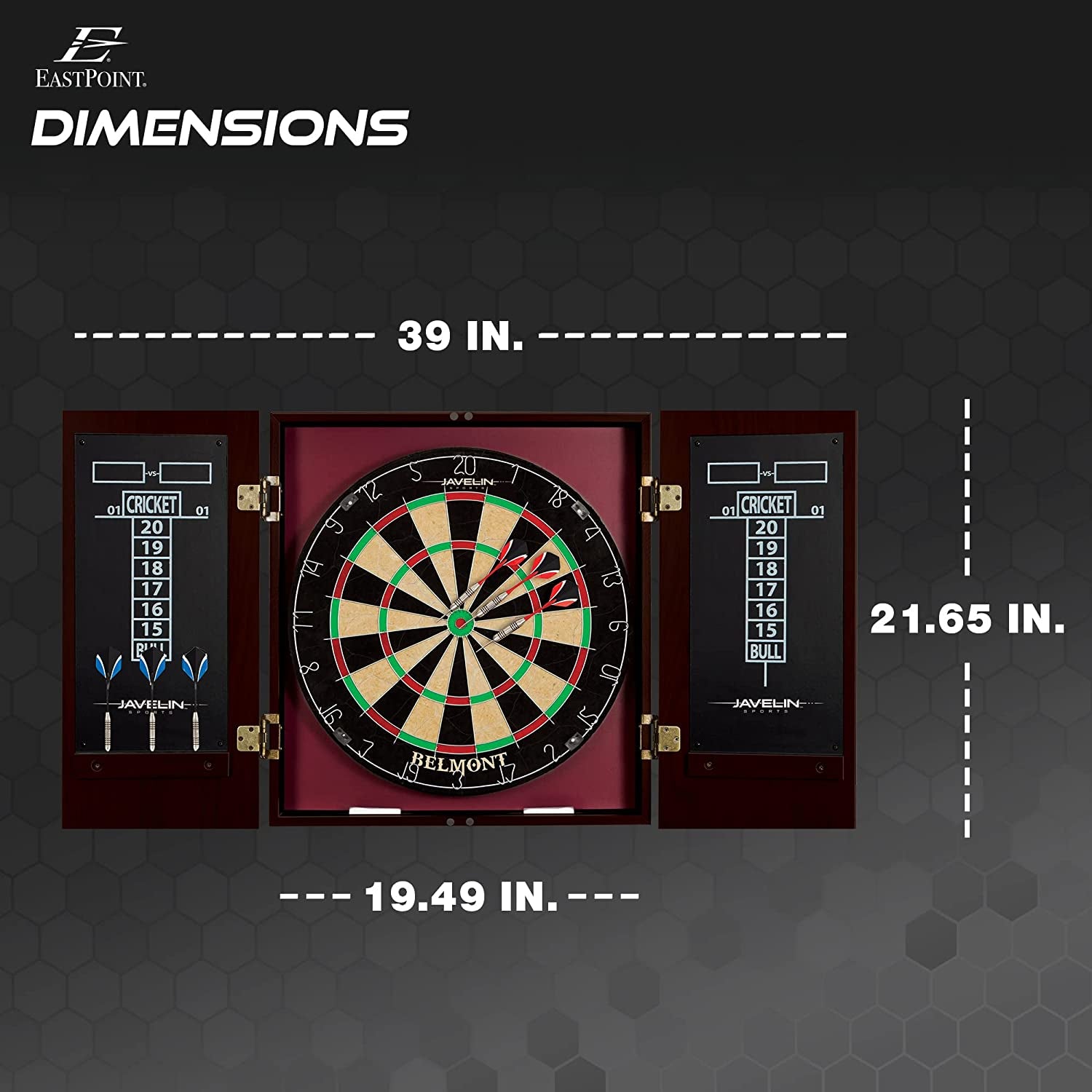 Belmont Bristle Dartboard and Cabinet Set